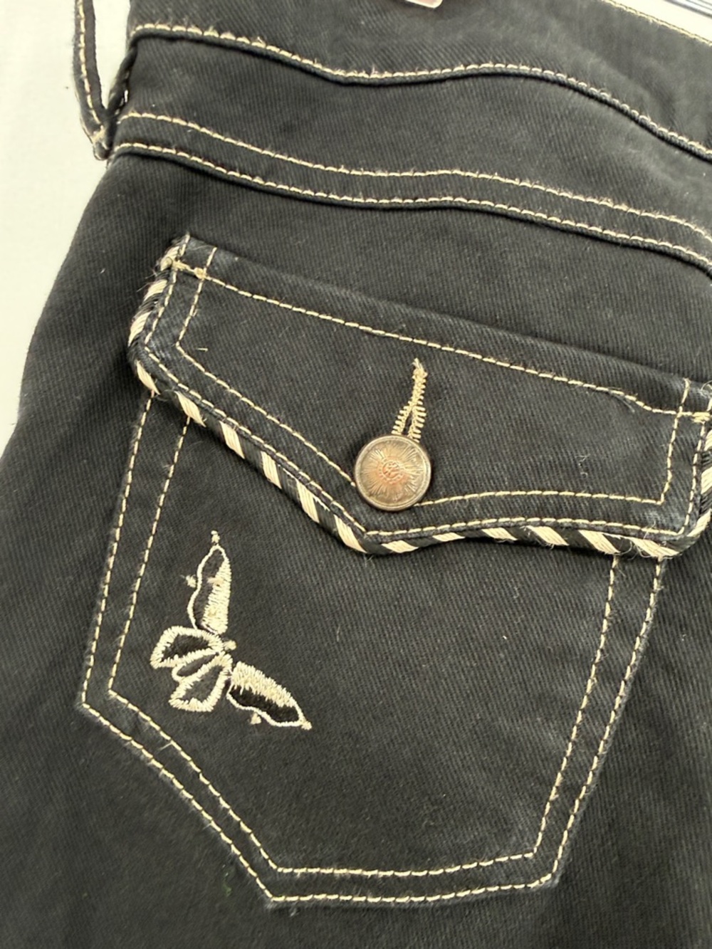 ISABEL MARANT Western Inspired Embroidered Black Denim Size 38 - Picture 4 of 10